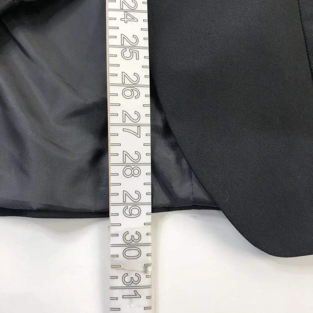 Banana Republic Tailored Fit 40 Polyester Button Blazer Sport Coat Black HRJ